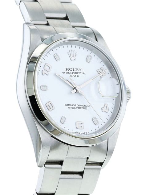 rolex date 34 pre owned|Rolex oysterdate 34mm.